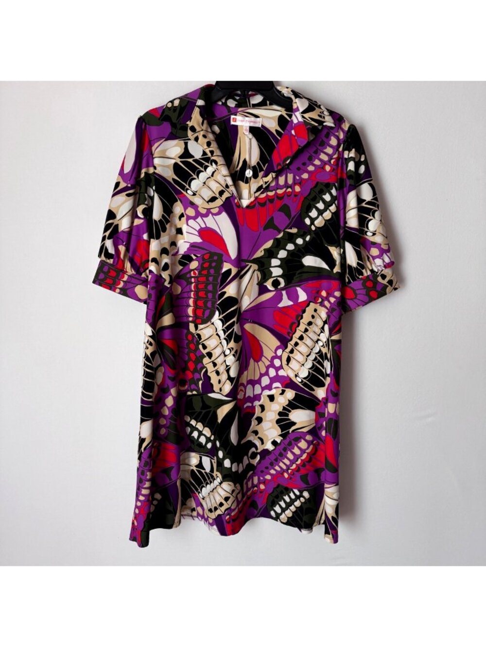 Jude Connally Women Print Knee Length Dress Size L